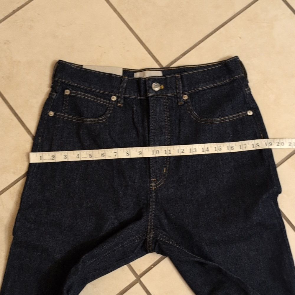 NWT Everlane The Way-high Jean Pure Blue Dark Organic Denim Straight Leg 30 - Picture 10 of 14